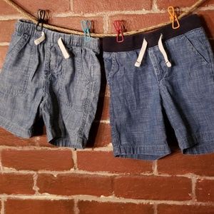 Gap Kids, lot of 2, chambray shorts